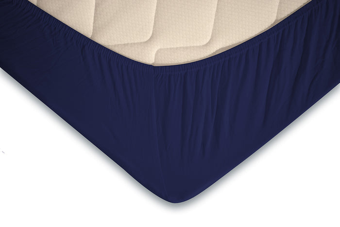 Eleganzzz Topper Hoeslaken Jersey Katoen Stretch - donker blauw
