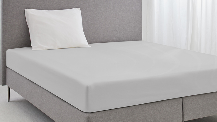 Eleganzzz Hoeslaken Katoen Perkal 35cm Hoekhoogte - licht grijs