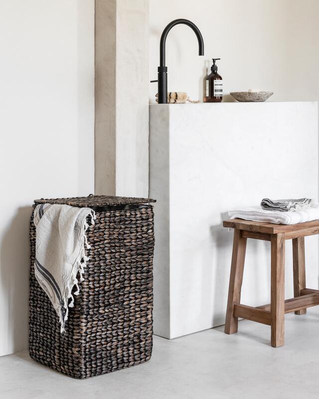 MUST Living Laundry basket Palawan BLACK WASH,60x33x33 cm