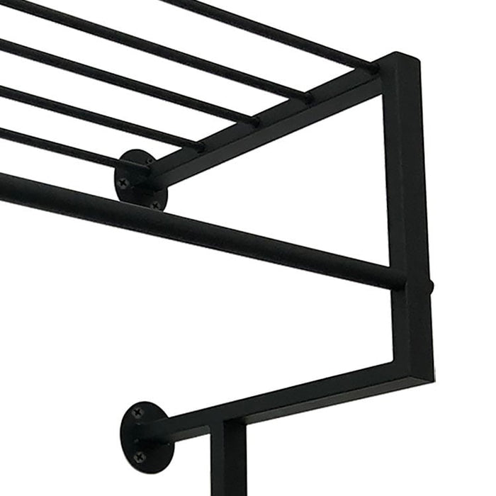 Ylumen Kapstok met 8 haken 70 cm breed - 90 cm hoog Zwart