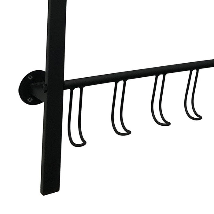 Ylumen Kapstok met 8 haken 70 cm breed - 90 cm hoog Zwart