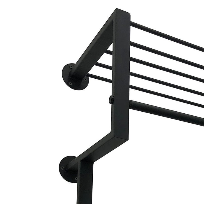 Ylumen Kapstok met 8 haken 70 cm breed - 90 cm hoog Zwart