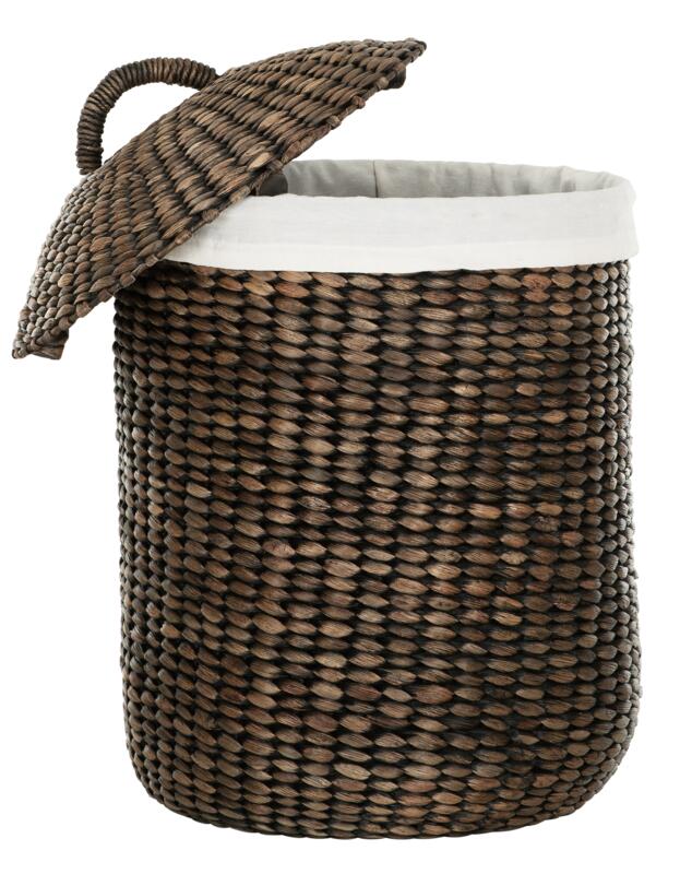 MUST Living Laundry basket Tahiti BLACK WASH,48|55xØ40 cm