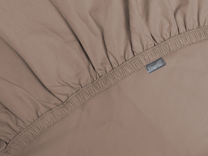 Eleganzzz Splittopper Hoeslaken Perkal Katoen - taupe