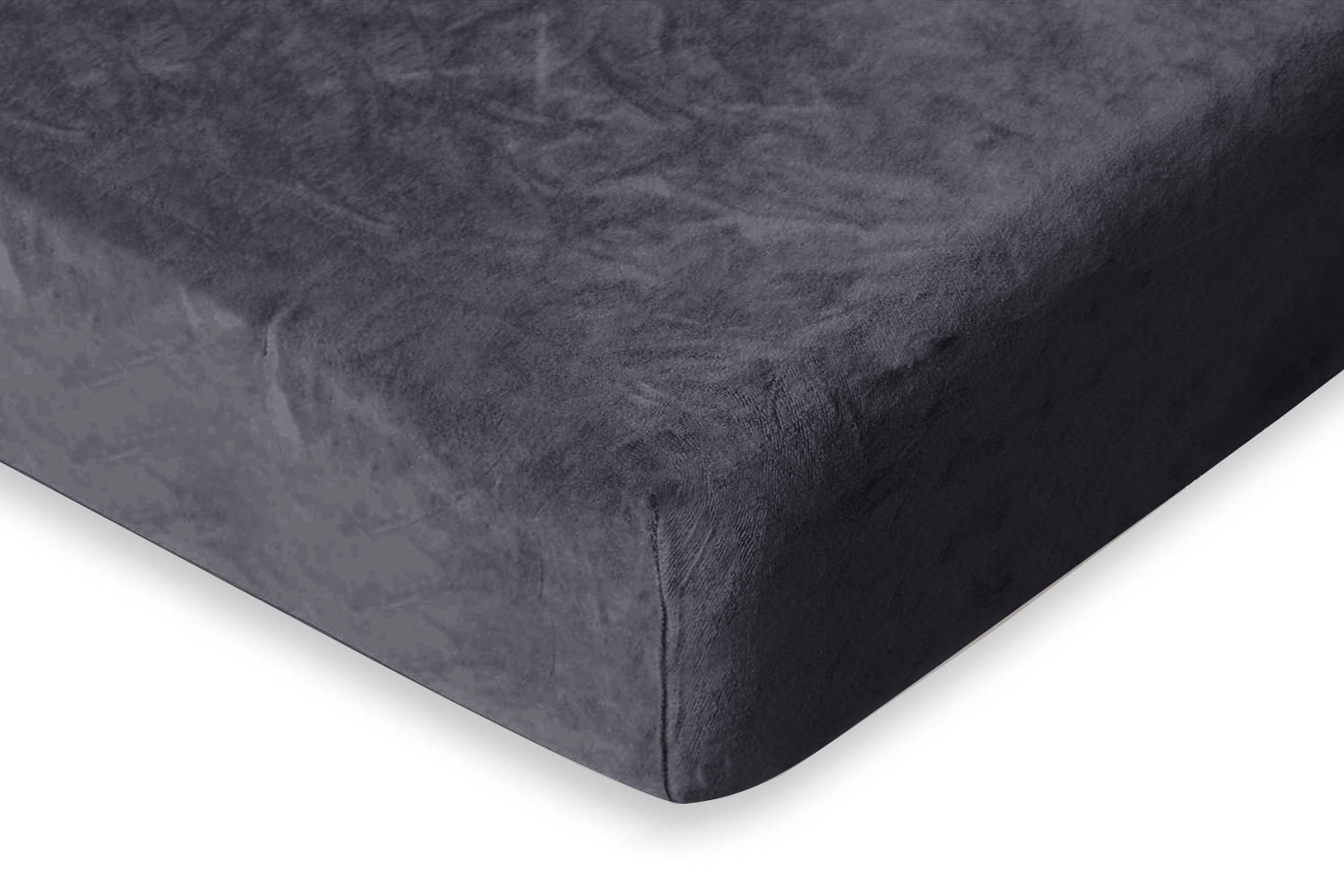 Eleganzzz Hoeslaken Flanel Fleece 35cm Hoekhoogte - dark grey