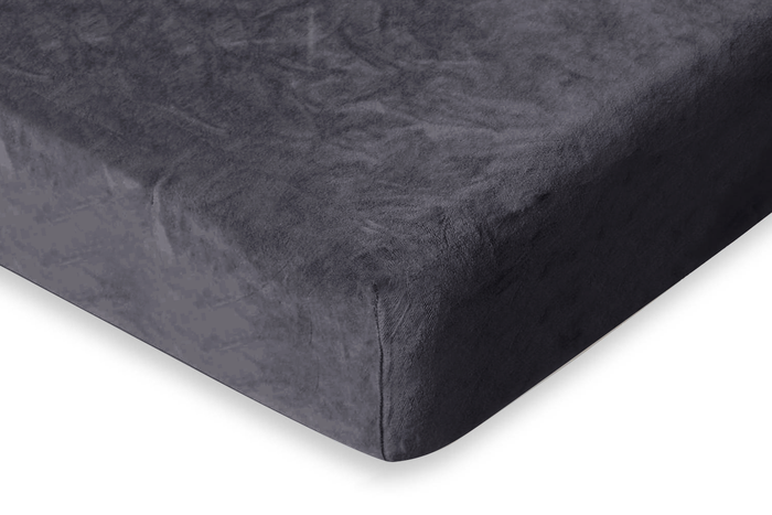 Eleganzzz Hoeslaken Flanel Fleece 35cm Hoekhoogte - dark grey