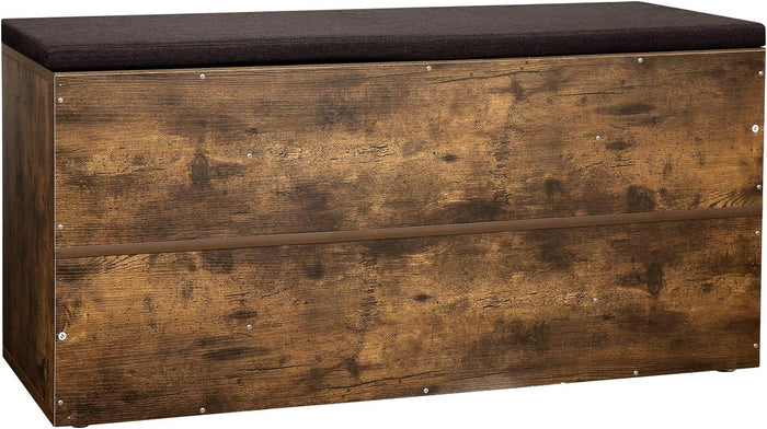 ACAZA Schoenenrek - Schoenenkast - Schoenenbank Met Zitkussen - Vintage Schoenenbank - Vintage Bruin