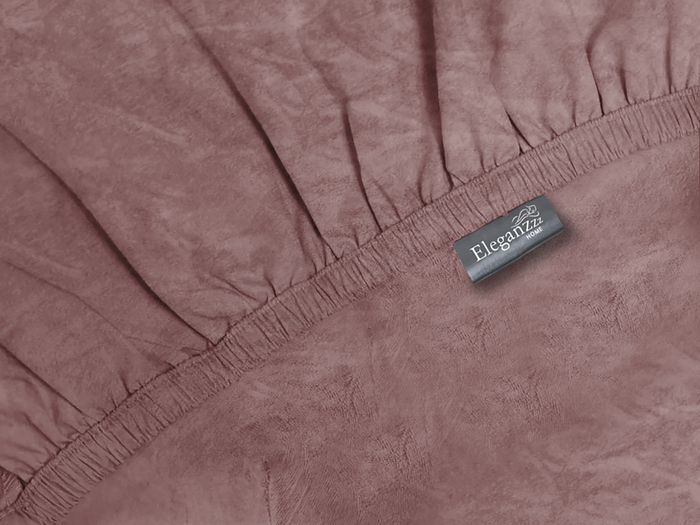 Eleganzzz Hoeslaken Flanel Fleece 35cm Hoekhoogte - old rose