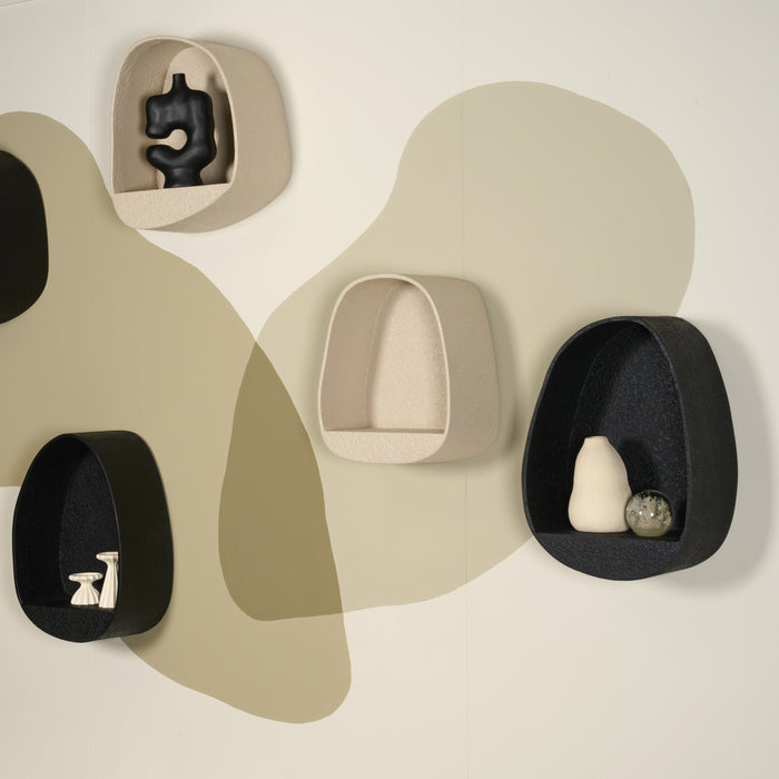 Wandrek Sauve Zwart - Hout - 37x50x21cm (BxHxD)