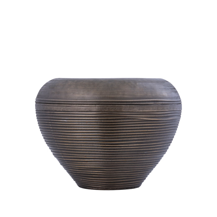 PTMD Dineo Antique Brass Sheet Alu Bombey Pot S