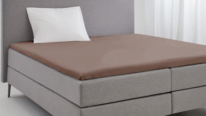 Eleganzzz Topper Hoeslaken Katoen Perkal - taupe