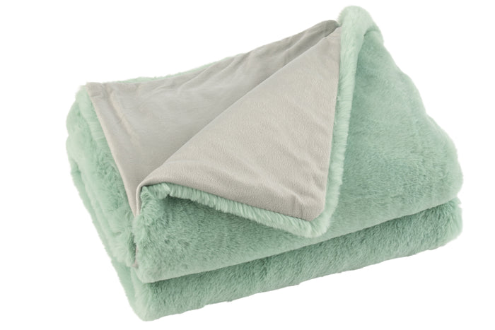 J-line - Plaid Cutie Polyester Munt - 180x130x3cm