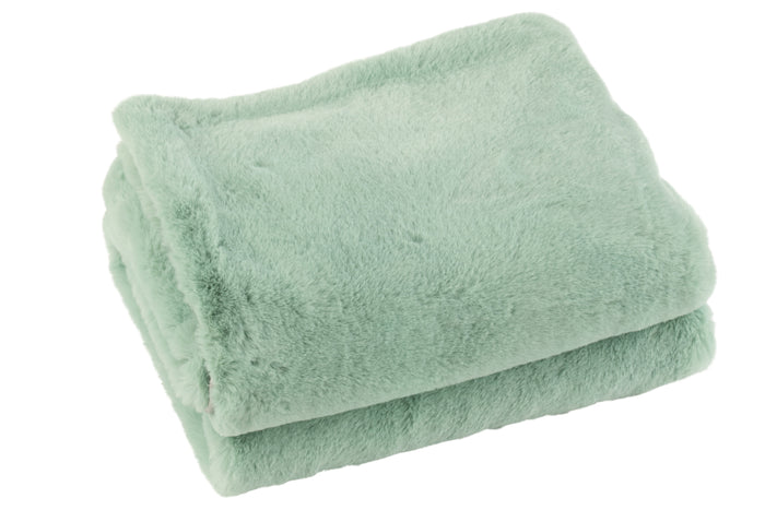 J-line - Plaid Cutie Polyester Munt - 180x130x3cm