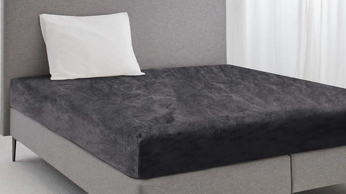 Eleganzzz Hoeslaken Flanel Fleece 35cm Hoekhoogte - dark grey