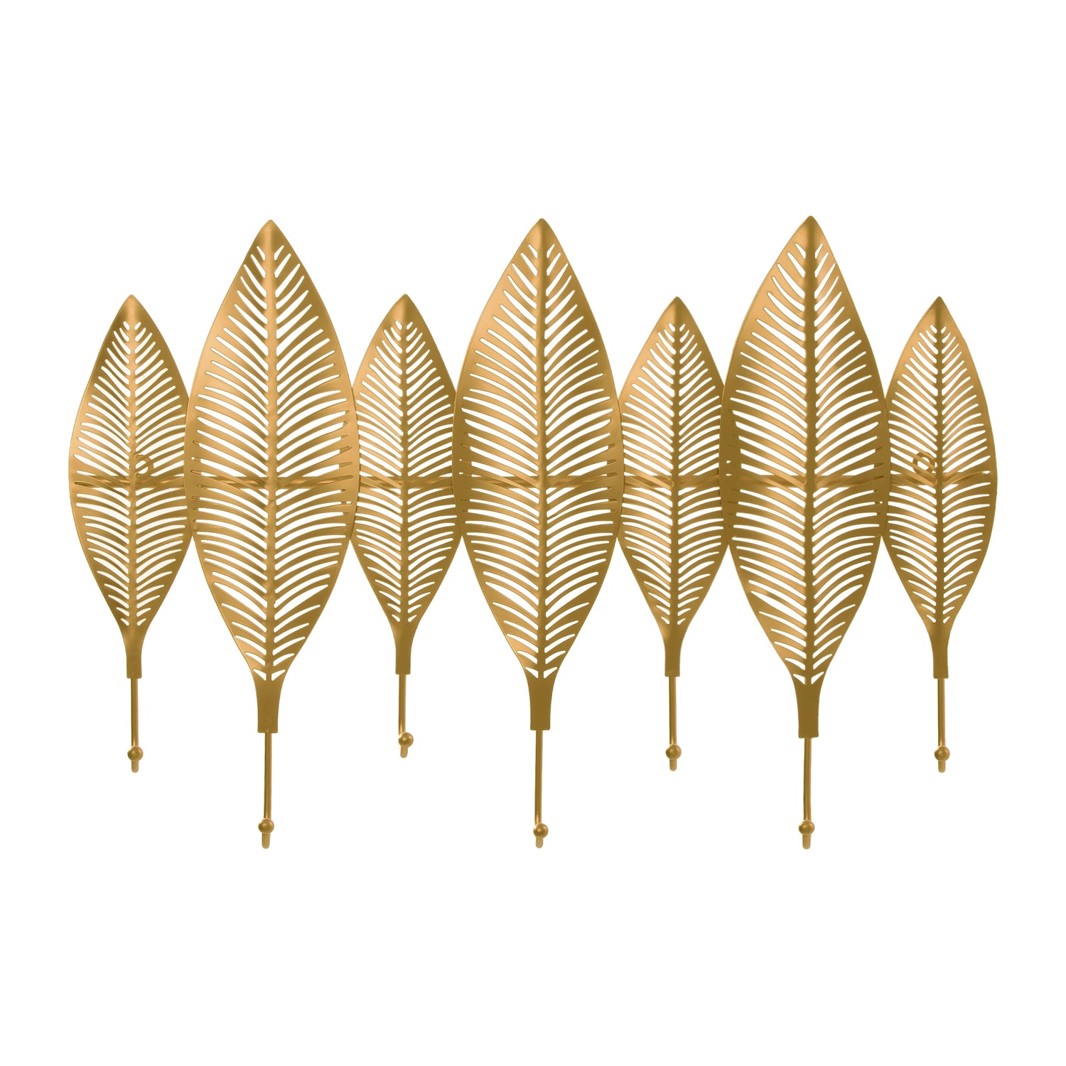 QUVIO Kapstok 7 veren en 7 haken - Metaal - Goud