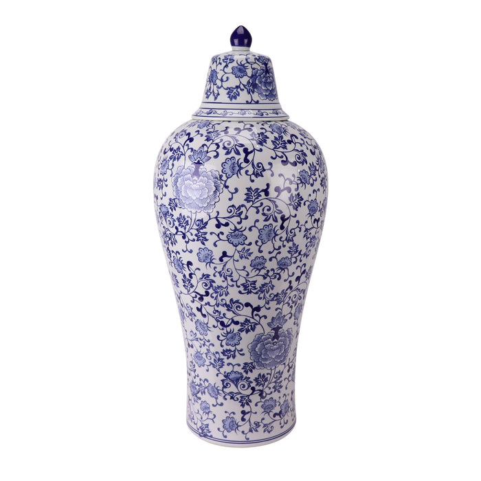 Fine Asianliving Chinese Gemberpot Porselein Blauw