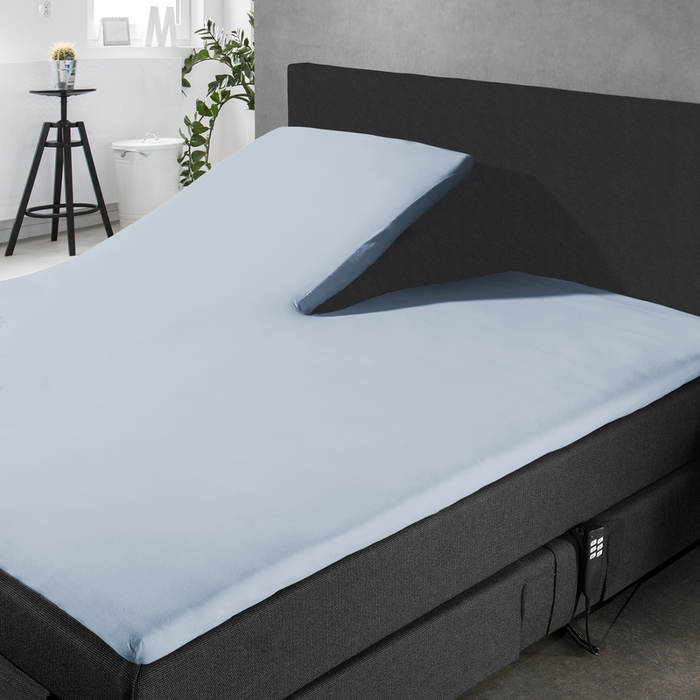 Eleganzzz Splittopper Hoeslaken Perkal Katoen - licht blauw