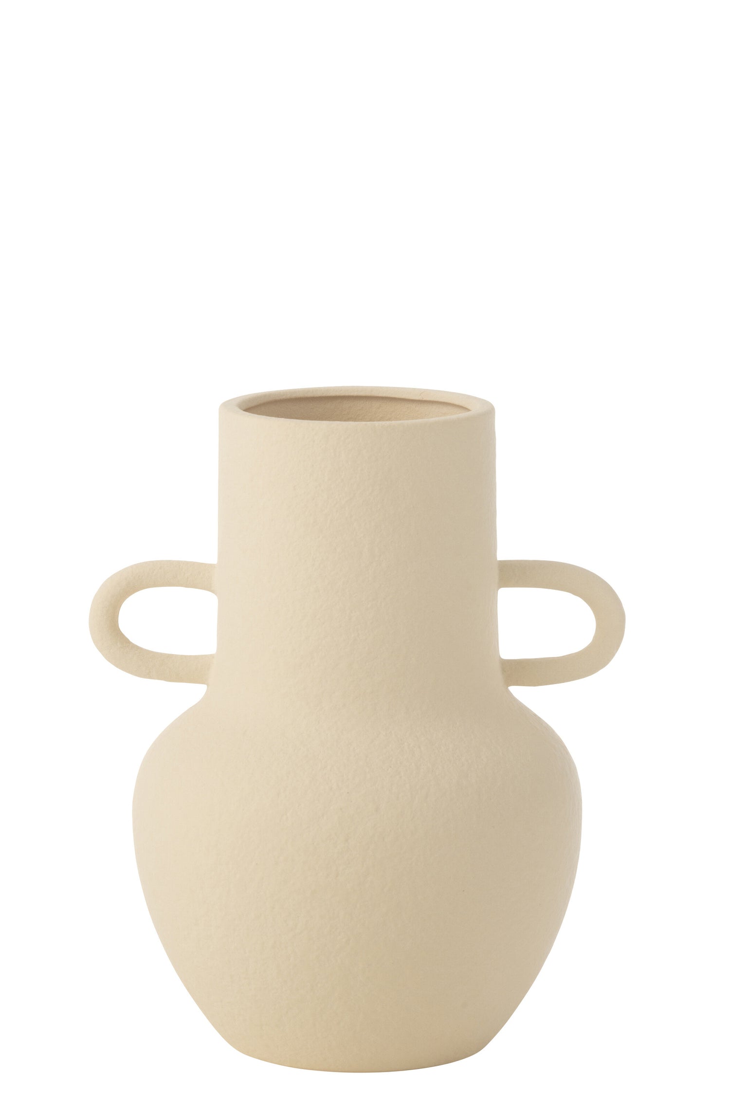 J-Line vaas Kruik 2 handvat - aardewerk - beige - small - 24