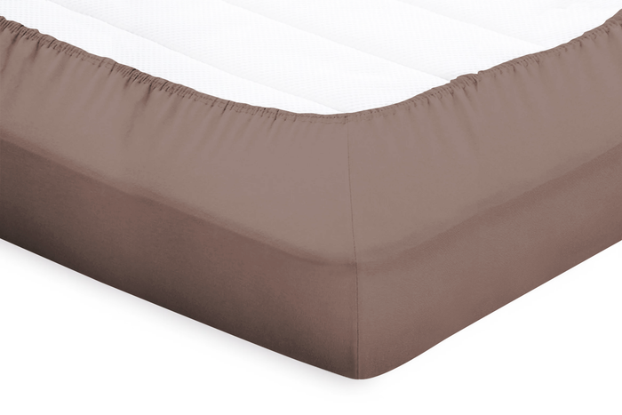Eleganzzz Splittopper Hoeslaken Perkal Katoen - taupe