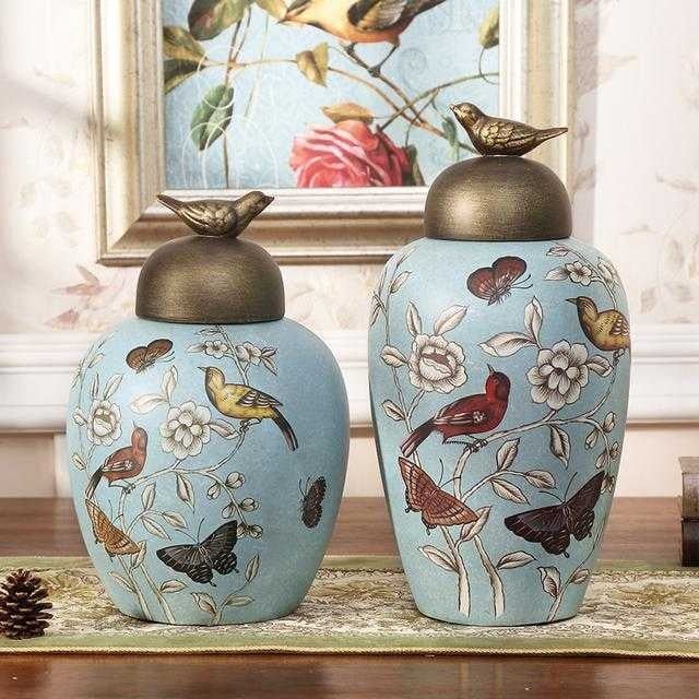 Fine Asianliving Chinese Gemberpot Blauw Porselein