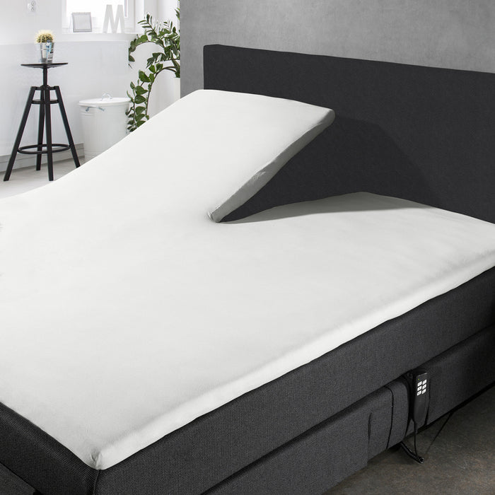 Eleganzzz Splittopper Hoeslaken Jersey Katoen Stretch - wit