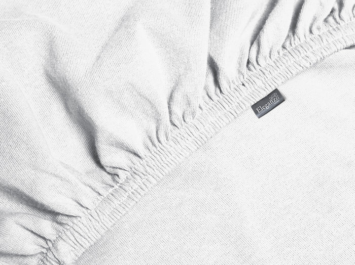 Eleganzzz Splittopper Hoeslaken Jersey Katoen Stretch - wit