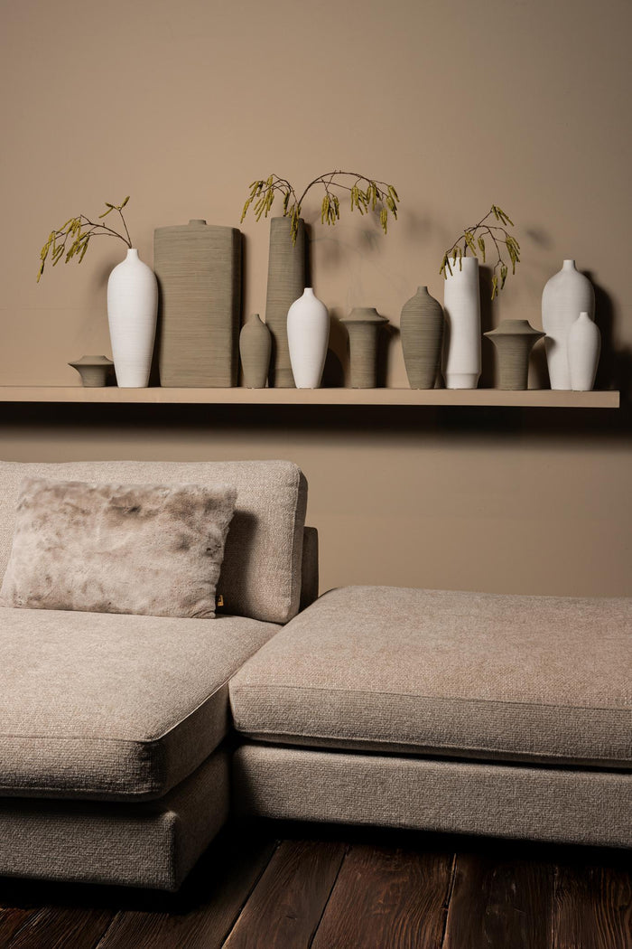 PTMD Zonna Beige Matt Ceramic High Vase S