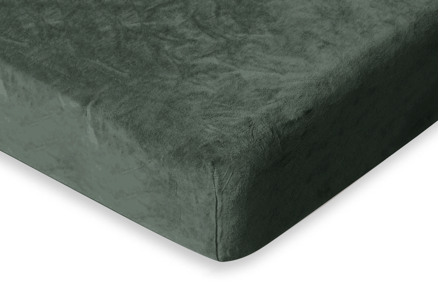 Eleganzzz Hoeslaken Flanel Fleece 35cm Hoekhoogte - green