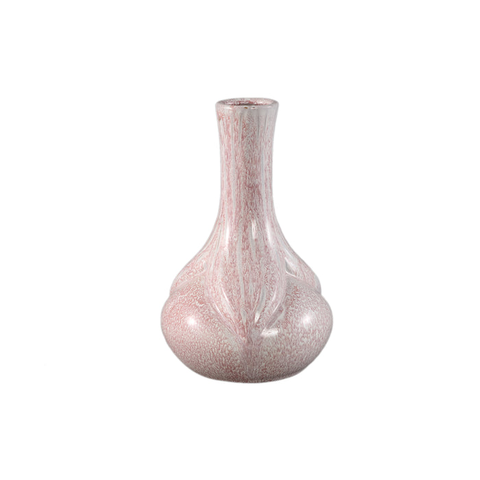 PTMD Hailey Pink Ceramic Round Vase Narrowed Top L