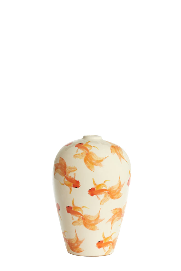 Light & Living - Vaas FISH - Ø20.5x30.5cm - Wit