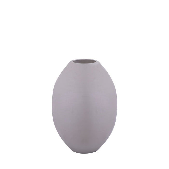 PTMD Nereus Cream Casted Alu Round Pot Clay Texture S