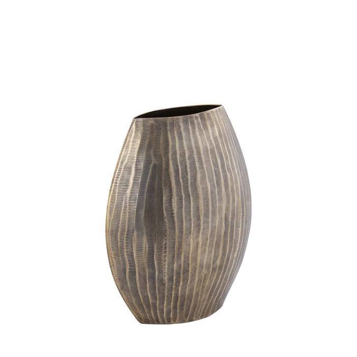 PTMD Jowad Antique Gold Alu Sheet Pot Rib High Oval S