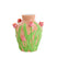 Light&living Vaas deco Ø26x31 cm TULIP keramiek licht roze-groen