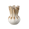 PTMD Manali Cream Ceramic Round Vase Colored Tubes L