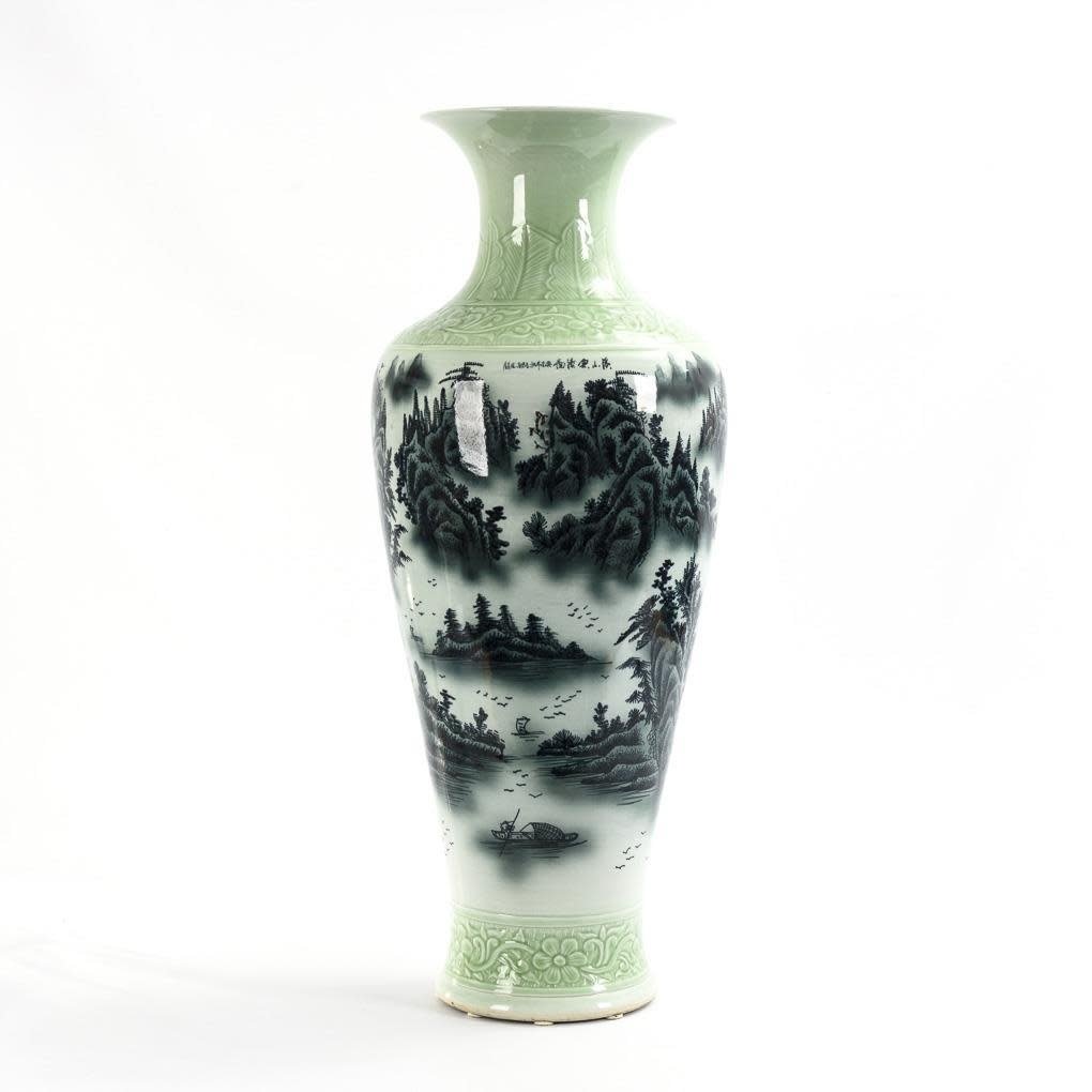 Fine Asianliving Chinese Vaas Staand D40xH100cm