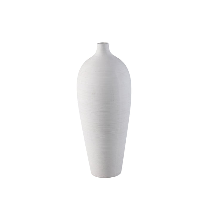 PTMD Cavinn White Matt Ceramic Bottle Vase M