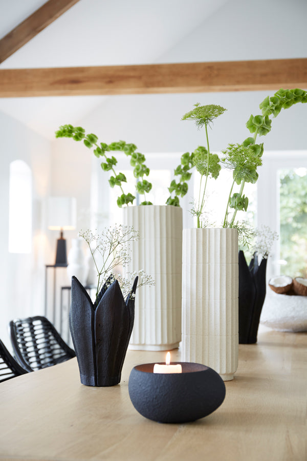 Light & Living Light&living Vaas Ø15x35,5 cm CASTOR keramiek ecru