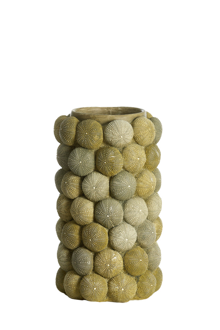 Light & Living - Vaas SEA URCHIN - Ø19x32.5cm - Groen