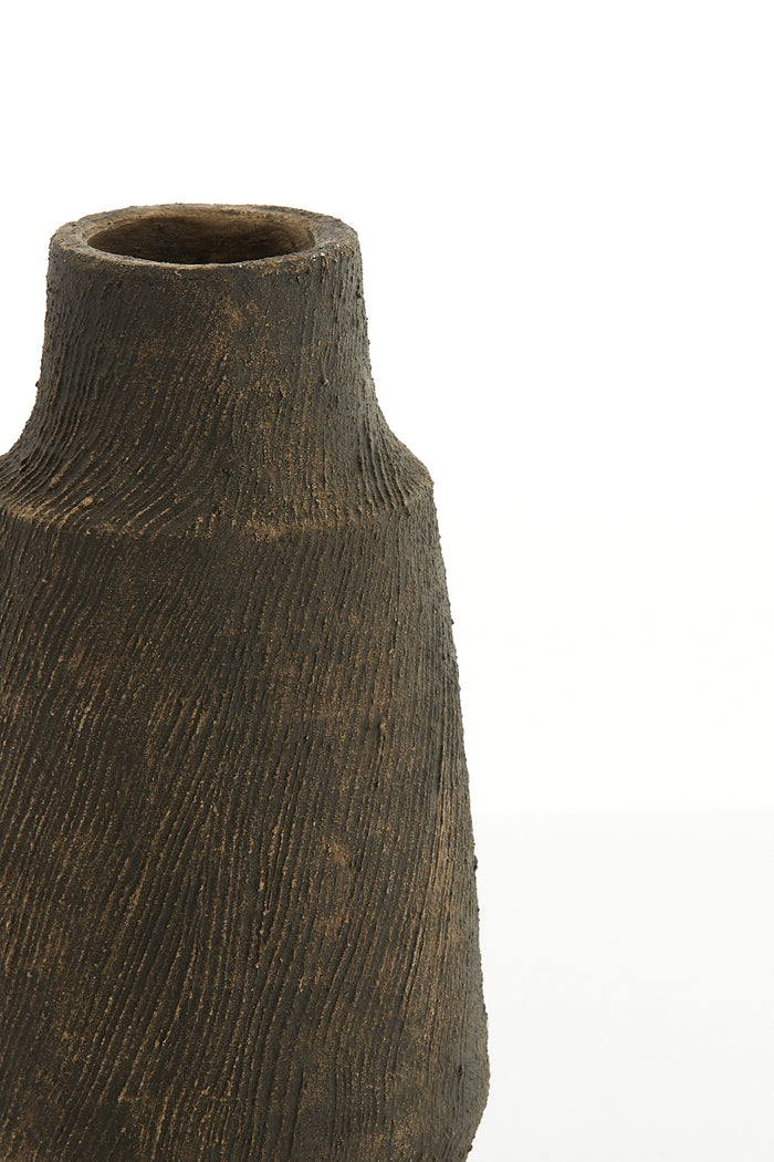 Light & Living - Vaas KIDIRA - Ø18.5x38cm - Bruin