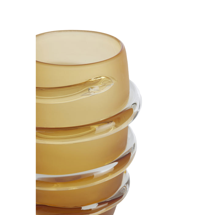 Light & Living Light&living Vaas Ø20x28 cm ODATE glas mat oker