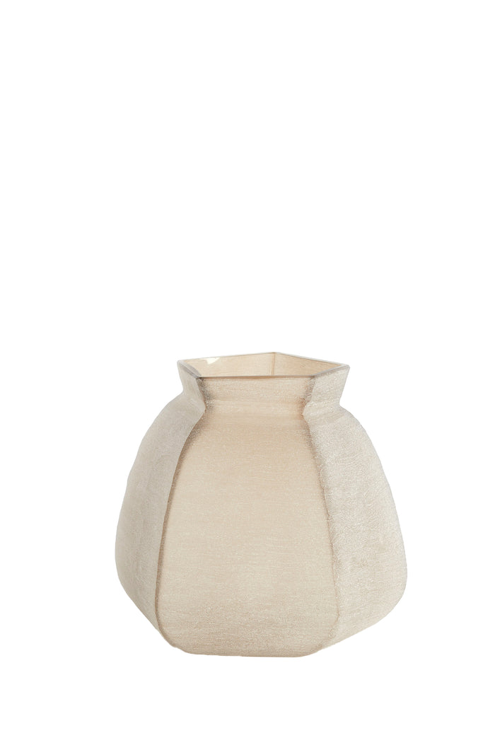 Light&living Vaas 26,5x25,5x27 cm VELIKO glas licht bruin