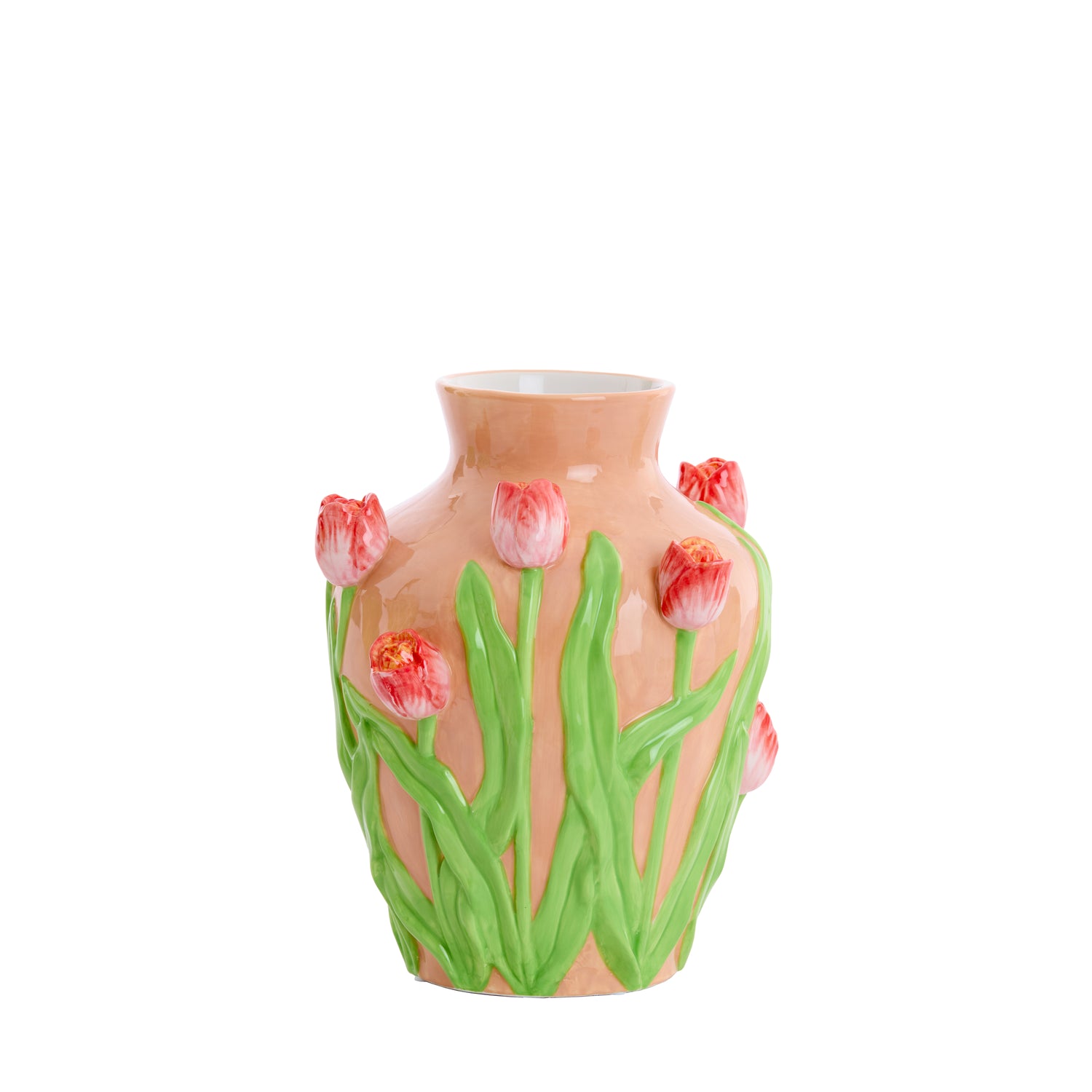 Light&living Vaas deco Ø21,5x26 cm TULIP keramiek licht roze-groen