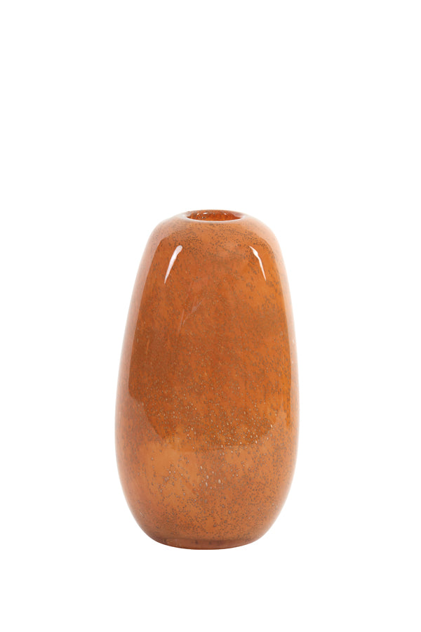 Light&living Vaas Ø16,5x29,5 cm TOMMY glas donker oranje+glitters