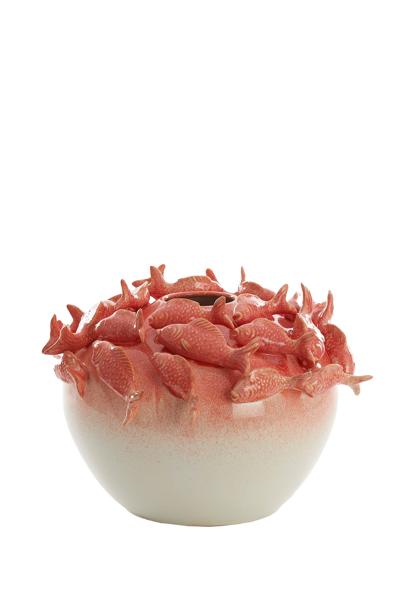 Light & Living - Vaas FISH - Ø40x27cm - Rood