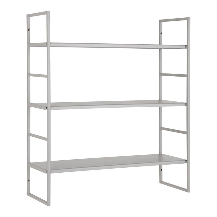 QUVIO Wandrek Olivia - Vierkant - 3 Planken - Staal - Grijs