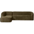 WOOOD Sloping Hoekbank Links - Velvet - Bonsai