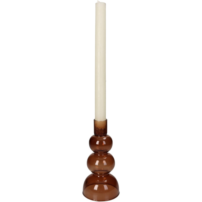 HD Collection Kandelaar Bubbel  - Glas - 8x16x8cm (BxHxD)