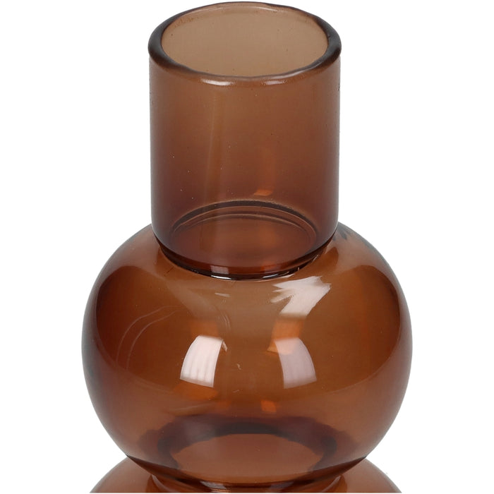 HD Collection Kandelaar Bubbel  - Glas - 8x16x8cm (BxHxD)