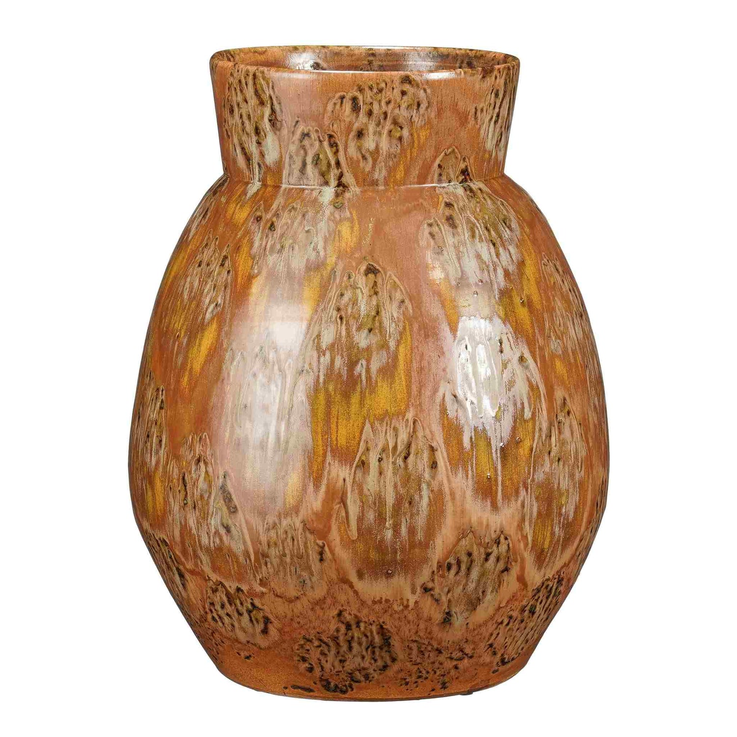 Mica Decorations Vaas Harris - 38x38x50 cm - Keramiek - Donker Geel