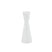 PTMD Corena White Glass Vase Solid Black Double Cone S
